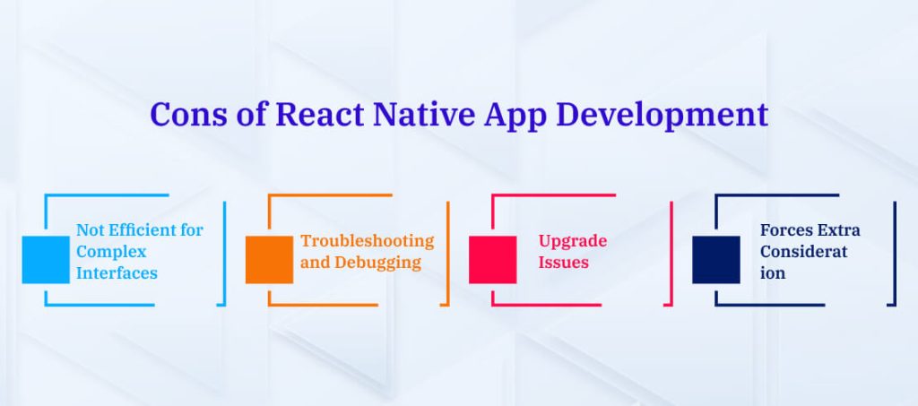 Cons of React Native App Development