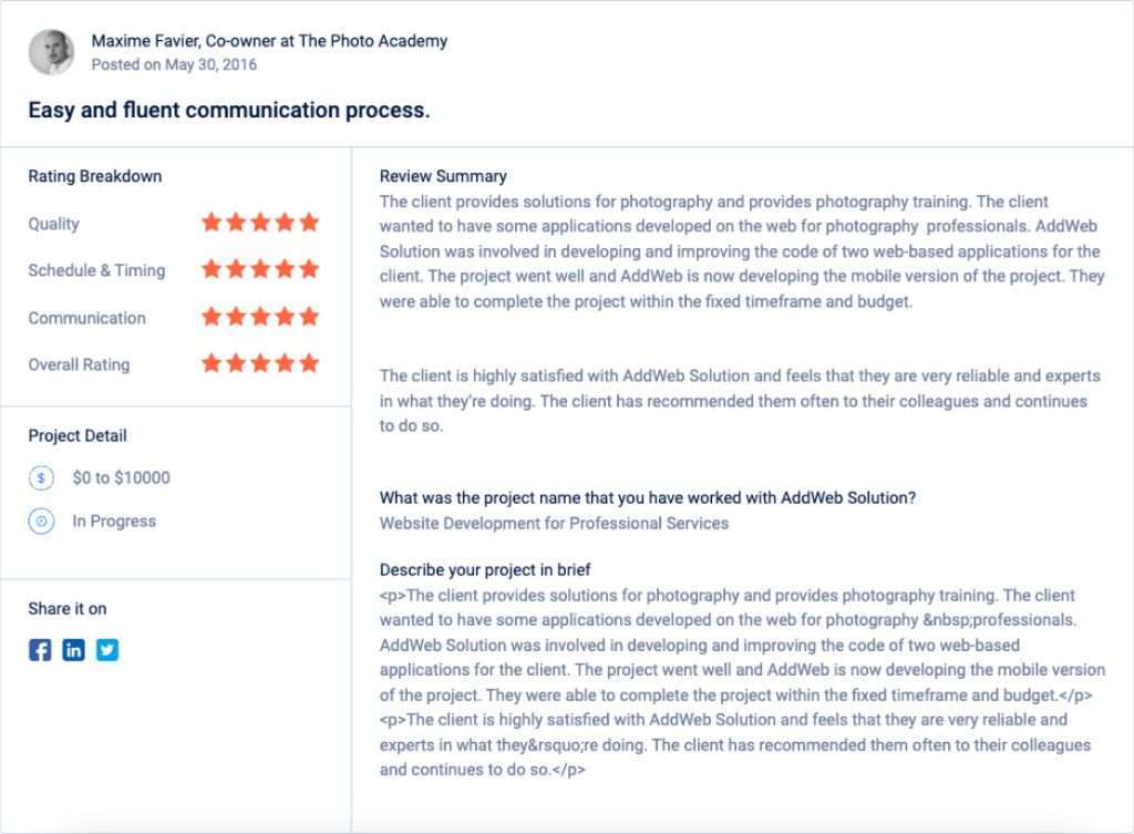 AddWeb Solution GoodFirm Reviews