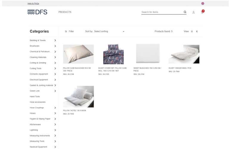 DFS Product Listing 
