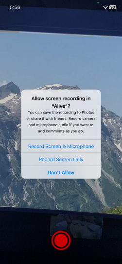 alive permission screen